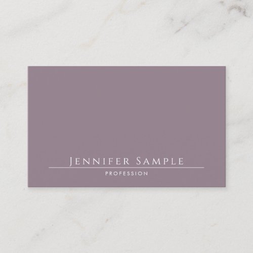 Luxury Modern Elegant Salon Simple Plain Trendy Business Card