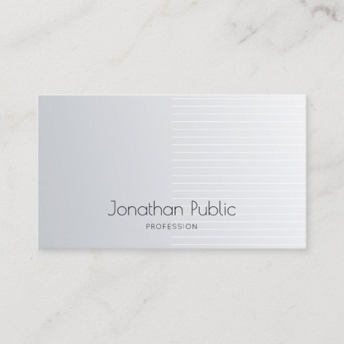 Luxury Modern Elegant Silver Template Professional Business Card