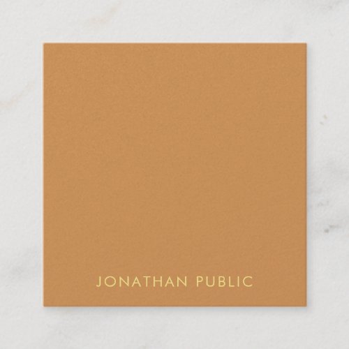 Luxury Modern Elegant Trendy Colors Template Square Business Card