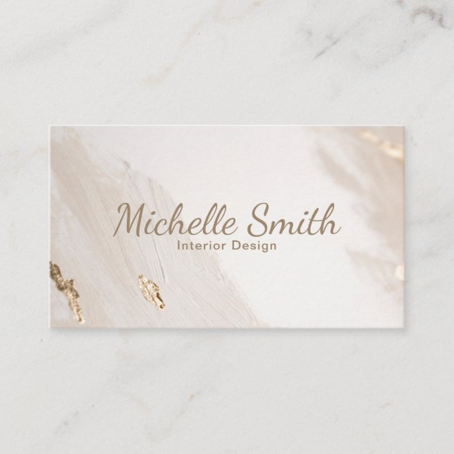 Luxury Modern Gold Marble Business Card (Front)