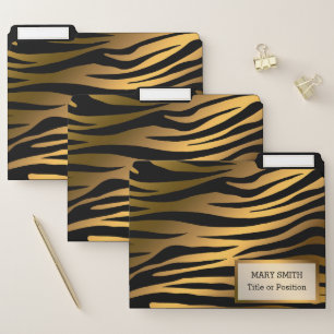 Luxury Modern Gold Tiger Add Your Text File Folder