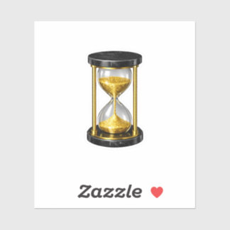 Luxury Modern Hourglass Sticker Sparkling Gold San