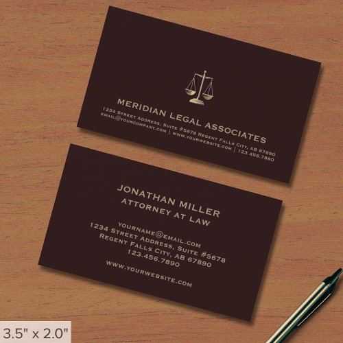 Luxury Modern Lawyer Business Card