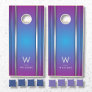Luxury Modern Minimal Abstract Violet Blue Cornhole Set