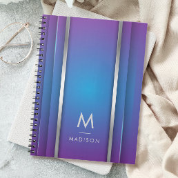 Luxury Modern Minimal Abstract Violet Blue Notebook