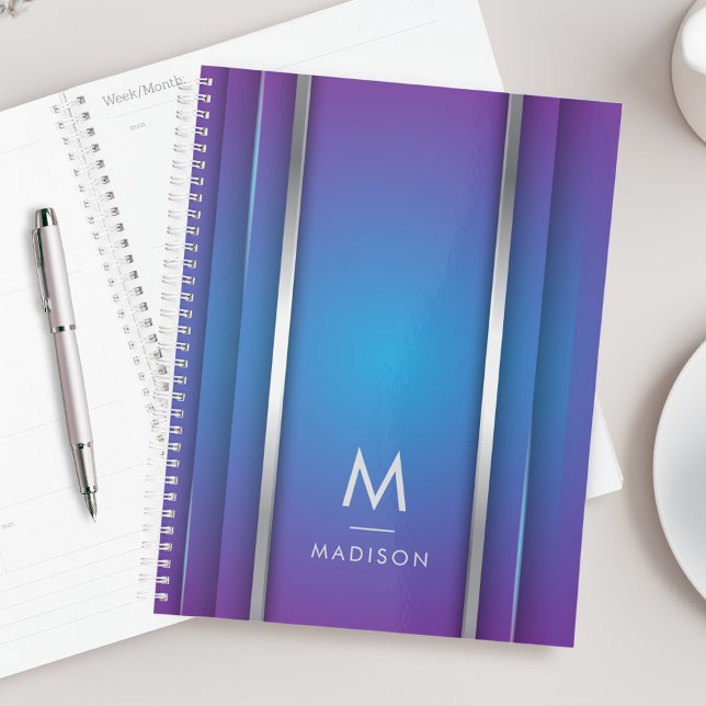 Luxury Modern Minimal Abstract Violet Blue  Planner (Creator Uploaded)