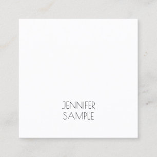 Luxury Modern Minimalist Elegant Template Simple Square Business Card