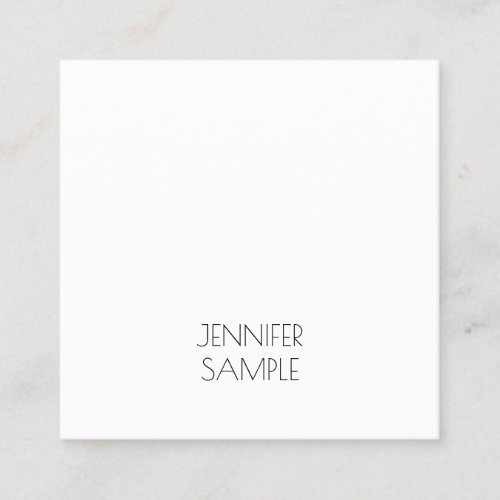 Luxury Modern Minimalist Elegant Template Simple Square Business Card