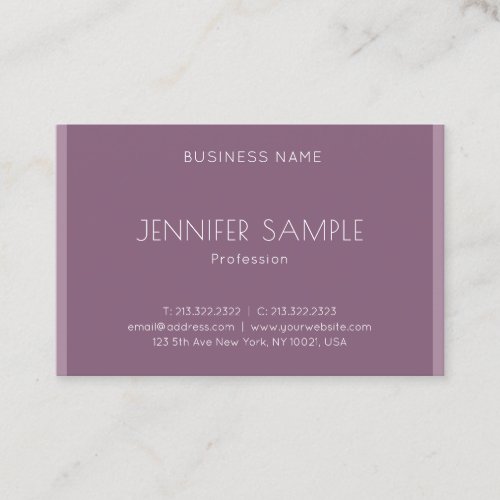 Luxury Modern Minimalist Elegant Template Trendy Business Card