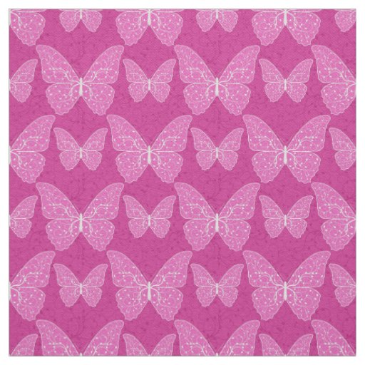 Luxury Modern Pink Natural Floral Butterfly Fabric