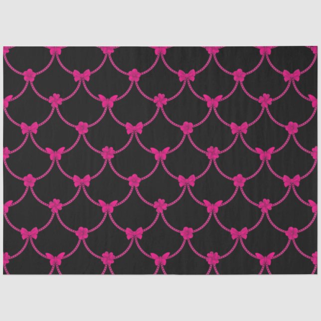 Luxury Modern Pink Natural Floral Butterfly Tissue Paper (Front)