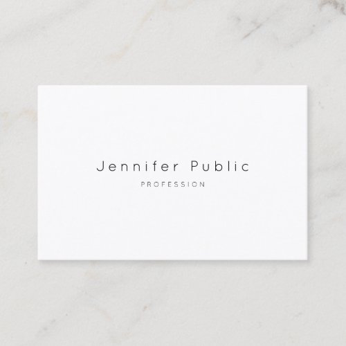 Luxury Modern Professional Elegant Simple Plain Business Card