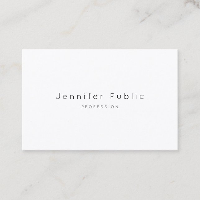 Luxury Modern Professional Elegant Simple Plain Business Card (Front)