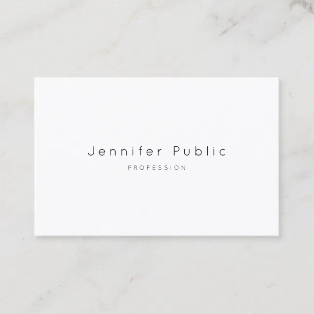 Luxury Modern Professional Elegant Simple Plain Business Card | Zazzle
