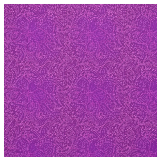 Luxury Modern Purple Natural Floral Butterfly Fabric (Swatch)