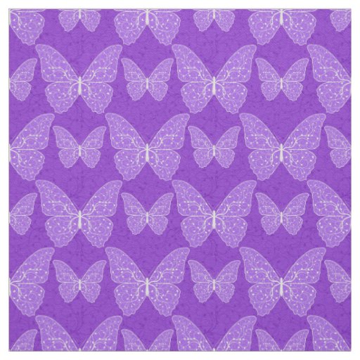 Luxury Modern Purple Natural Floral Butterfly Fabric