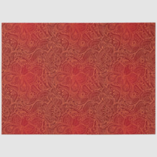 Luxury Modern Red Natural Floral Butterfly Tissue Paper