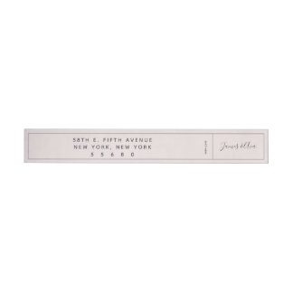 Luxury Modern Return Address Wrap Around Label