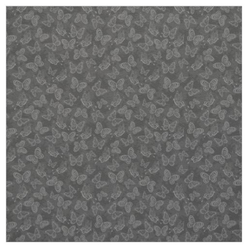 Luxury Modern Silver Natural Floral Butterfly Fabric