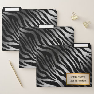 Luxury Modern Silver Tiger Add Your Text File Folder