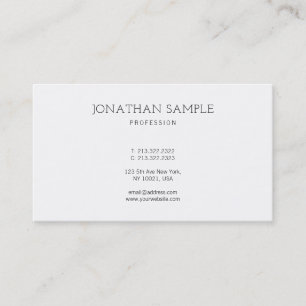 Luxury Modern Sleek Design Elegant Plain Trendy Business Card