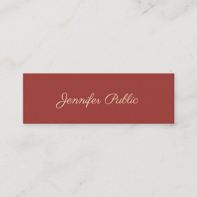 Luxury Modern Template Elegant Colors Professional Mini Business Card (Front)