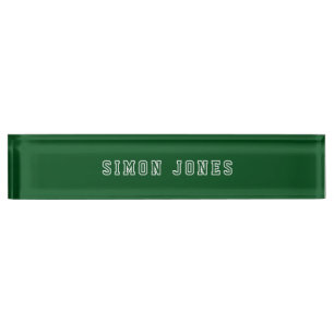 Luxury Modern Vintage Retro green Desk Name Plate