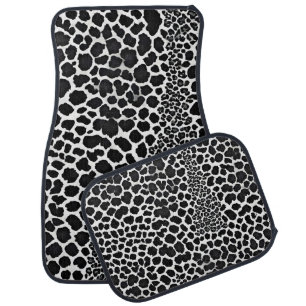 Luxury Modern White Leopard Elegant Collection Car Floor Mat
