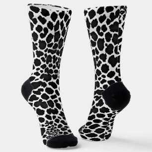 Luxury Modern White Leopard Elegant Collection Socks