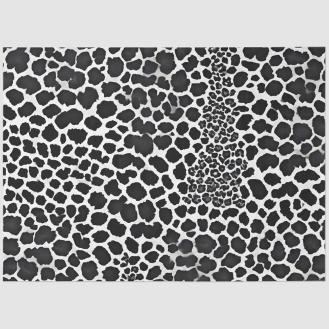 Luxury Modern White Leopard Elegant Collection Tissue Paper (Front)