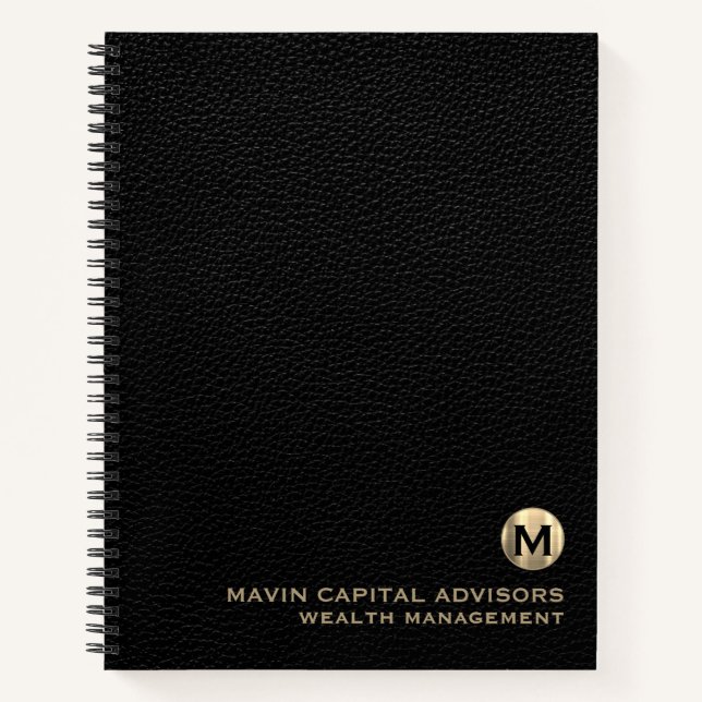 Luxury Monogram Initial Logo Notebook (Front)