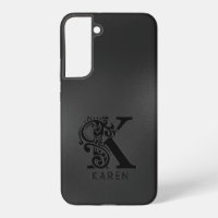 Luxury Monogram K on Dark Gray