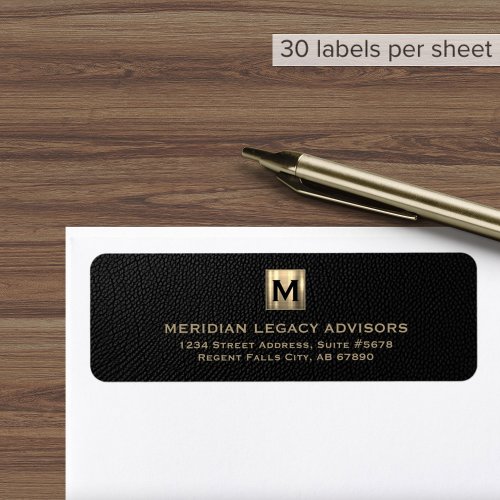 Luxury Monogram Return Address Labels