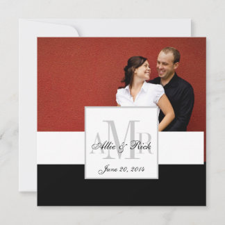 Luxury Monogram Wedding Invitation
