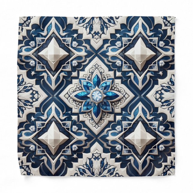 Luxury Moroccan DIamond Pocket Square Bandana (Front)