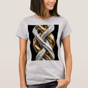 Luxury Mosaic Ribbon Sculpture Premium 3D Inter T-Shirt
