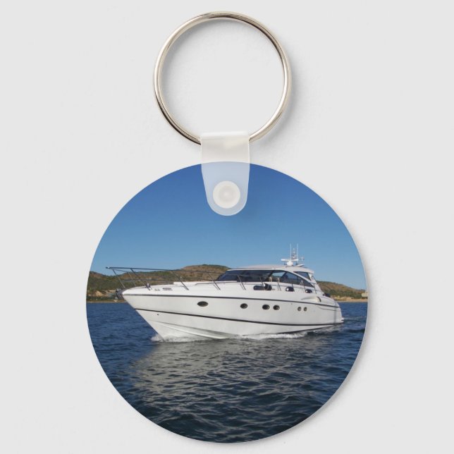Luxury Motor Boat Keychain (Front)