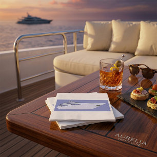 Luxury Motor Yacht Modern White Superyacht Napkins