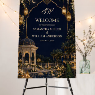 Luxury Mughal Wedding Welcome Foam Board
