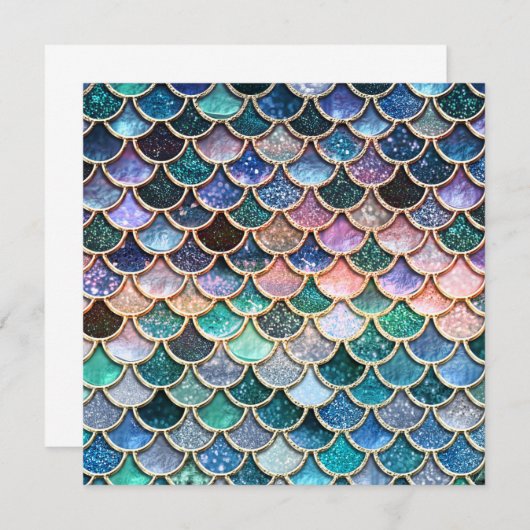 Luxury multicolor Glitter Mermaid Scales (Front/Back)