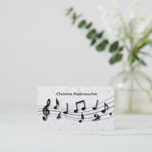 Luxury Musical Notes Business Cards