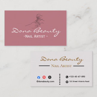 Luxury Nail Technician Business Card