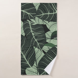 Luxury nature leaves background. Floral pattern, T Bath Towel