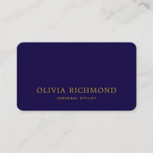 Luxury Navy Blue and Gold Business Card