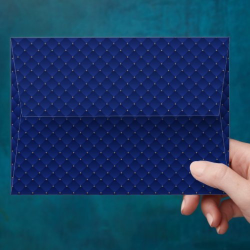 Luxury Navy Blue Gold Art Deco Invitation Matching Envelope