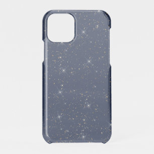 Luxury navy blue sparkle gold glitter pattern iPhone 11 pro case