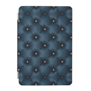 Luxury Navy Blue Tufted Leather Background iPad Mini Cover