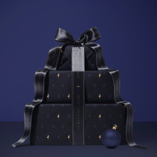 Luxury navy blue wrapping paper