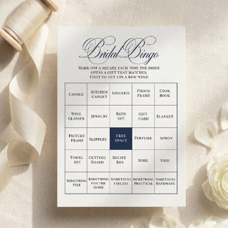 Luxury Navy Elegant Bridal Shower Game