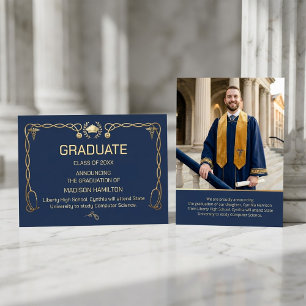 Luxury Navy & Gold Medical Invitation
